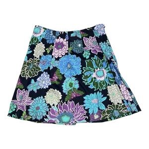 Attention Lightweight Floral Side Zip Almost Vintage Skirt Size 14